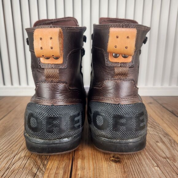 Sorel Ankeny Mid Hiker Mens Size 8 Brown Leather Outdoors Trail Lace Up Boots - Picture 4 of 10